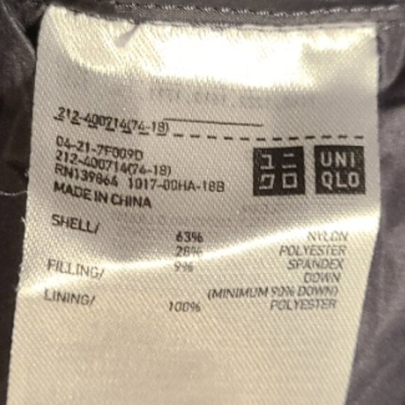 UNIQLO ULTRA STRETCH LIGHT DOWN LONG COAT PUFFER JACKET HOODED GRAY sz M - Picture 8 of 8